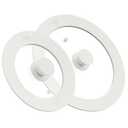 CAROTE 10" Silicone Lid for Pots, Pans and Skillets, Pot Lid With Heat Resistant Silicone Rim and Tempered Glass, White