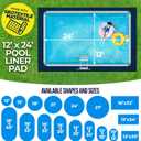 Shop Square 12-Foot-by-24-Foot Rectangle Pool Liner Pad for Above Ground Pools - Rectangle Pool Pad, Under Pool Mat, Puncture Protection, Extend Liner Life, Durable Geotextile Material