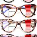 CLASAGA Progressive Multifocus Reading Glasses for Women Blue Light Blocking Spring Hinge Computer Multifocal Cat Eye Readers