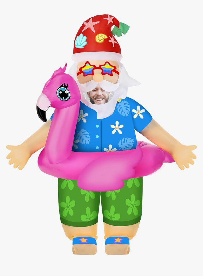 Christmas Santa Inflatable Costume Blow up Santa Inflatable Suit Outdoor Decorations Xmas Cosplay for Adults