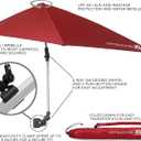 Sport-Brella Versa-Brella SPF 50+ Adjustable Umbrella with Universal Clamp