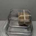 Alpha Living 6 Pack - Disposable Chafing Dish Buffet Set, Half Size Pans, Welded Body Food Warmers for Parties, Fuel Cans Complete Set, Warming Trays (Complete Kit (with Racks))