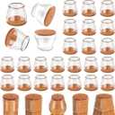 Ansible 24 pcs Chair Leg Floor Protectors, Furniture Felt Pads Silicone Covers caps for Chairs,Chair Leg Protectors for Hardwood Floor (Fit Round Diameter 15/16" to 1-5/16")