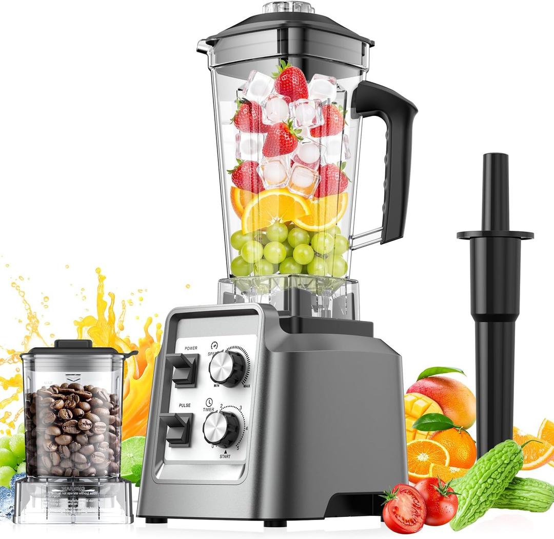 Blenders for Kitchen, 2-in-1 Blender & Grinder Combo, Smoothie Blender, 68Oz Large Capacity, High Speed, Timing Setting, BPA-Free, For Ice Crushing Frozen Drinks Puree Protein Shakes