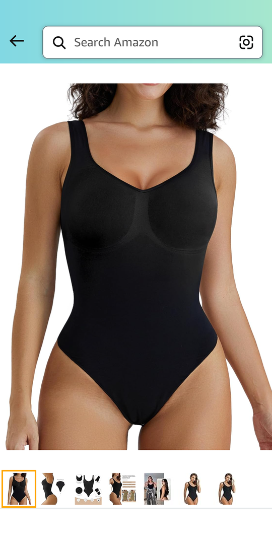SHAPERX Women's Shaping Mid-Thigh Bodysuit Tummy Control Shapewear Seamless Sculpting Body Shaper 5XL