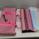 American Mahjong Set,166 Quality Acrylic Tiles with Colorful Prints, 4 All-in-One Color Rack/Pushers, Complete Mahjong Game Set with Carrying Bag (Pink)