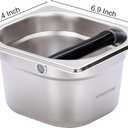 Coffee Knock Box Stainless Steel, Espresso Knock Box Stainless Steel, Knock Box for Espresso Coffee Grounds, Knock Box Small