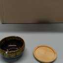 RimCereal 24 Pcs Ceramic Succulent Pots 2.5 Inch Small Plant Pots Indoor with Drainage and Bamboo Saucers Colorful Succulent Flower Planters for Garden Plants Home Decor(Round,1.2 Inch H)