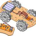 STEM Projects for Kids 6 7 8 9 10 11 12 Year Old Build Your Own 4WD Remote Control CarScience Experiment Electronics KitRobotic Car with 68mm Mecanum Wheel DIY rc car kit