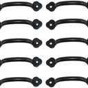 4-Inch Zinc Alloy Refined Antique Pull Handle Furniture Knobs for Wardrobe Cupboard Drawer, Black, 3.2" Hole to Hole Distance, Pack of 10