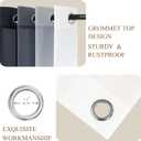 L.Z.E Black Ombre Sheer Curtains 72 Inch Length for Living Room, Black and White Curtains for Bedroom Dining Room Sliding Glass Door, Lightweight Gradient Window Drapes Grommet Top 2 Panels Set