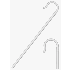 Poen Halloween Shepherd's Staff Hook Prop Costume 5Ft Tall Walking Cane Stick Plastic Crook Staff Shepherd Cosplay Accessory