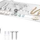 Wonderjune Clear Acrylic Locking Display Case with Keys Large Medication Lock Box Snack Fridge Lock Acrylic Figure Display Case Storage Box for Collectibles Figures Jewelry Toy (15.75" X 7.87" X 1.5")