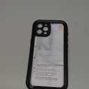 for iPhone 12 Pro Max Waterproof Case with Built-in Screen Protector, Shockproof Dustproof Full Body Protective IP68 Waterproof Phone Case for iPhone 12 Pro Max 6.7 inch (Black/Clear)