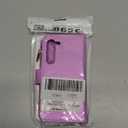 for Samsung Galaxy S23 5G Floral Wallet Case with Flip Zipper Purse Wrist Strap Shoulder Strap, Glitter PU Leather Card Holder Stand Phone Cover for S 23 23S GS23 G5 SM-S911U 6.1 inch Purple