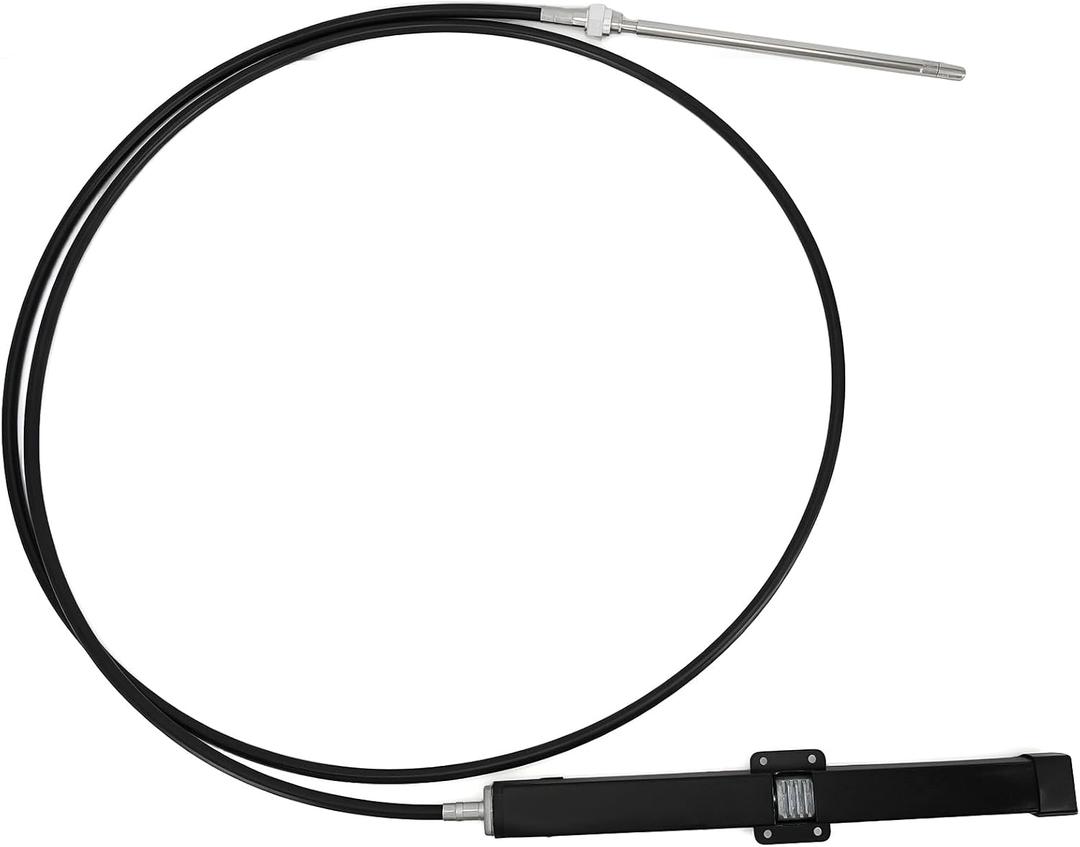 FQRANBO SSC13414 14FT Mechanical Rack & Pinion Steering Cable, Back Mount Rack Single Cable Compatible with Seastar SH5210P, SH5230P, SB39526P, SB39544P (NFB), Fits for SS14115