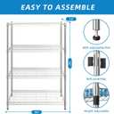 Guan River 4-Shelf Adjustable Metal Shelf Wire Shelving Unit Storage Rack Display Shelf for Office,Kitchen,Bedroom,Bathroom,Laundry,Pantry Basement,Garage(Chrome,36" L x 14" W x 54" H)