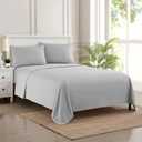 King Size Sheets - Breathable Luxury Bed Sheets with Full Elastic & Secure Corner Straps Built In - 1800 Supreme Collection Extra Soft Deep Pocket Bedding Set, Sheet Set, King, Silver