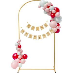 Metal Wedding Arch Backdrop Stand,6FT Gold Balloon Arched Frame Stand with Base for Wedding Ceremony Birthday Parties Bridal Shower Anniversary Baby Shower Celebration