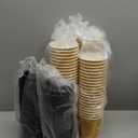 Lamosi 100 Pack 12 oz Insulated Disposable Paper Coffee Cups with Lids, To Go Coffee Cups with Lids, Corrugated Ripple wall Cup for Hot Drink (Champagne)
