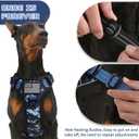 BUMBIN Tactical Dog Harness for Medium Dogs No Pull, Famous TIK Tok No Pull Puppy Harness, Fit Smart Reflective Pet Walking Harness for Training, Adjustable Dog Vest Harness with Handle Blue Camo M