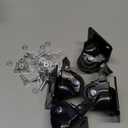 W B D WEIBIDA 2-inch Plate Swivel Caster Wheels Set of 4 Heavy Duty, Load Capacity 2200lbs, Low Gravity Center Black Extra Width Caster with Brake, Durable & Quiet & Sturdy Nylon Wheels for Industrial