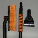 33" Extendable Snow Brush and Ice Scraper for Car Windshield, 2-in-1 Car Snow Brush & Ice Scraper with 360 Pivoting Brush Head and Comfortable Foam Grip for SUV Trucks Sedans,Orange