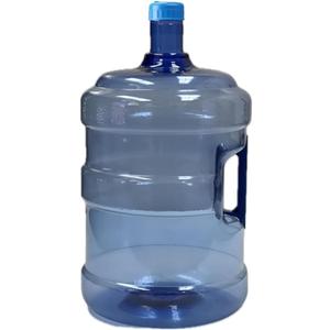 Made in USA Plastic 5 Gallon Water Bottle w/Cap PVC Reusable Jug Container Water Can Easy Grip Carry Handle Non-Spill Completely Leak-Proof Water Gallon Perfect Home Kitchen blue