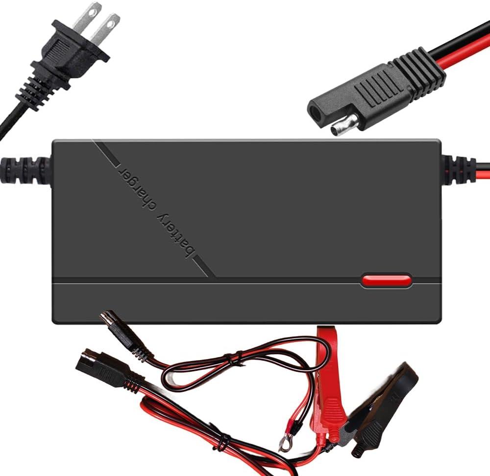 5 Amp 12V / 14.6 Volt Smart LiFePO4 Lithium Battery Charger,12.8 Volt LiPO Lithium Battery Charger,Maintainer for Cars,Motocycles,Golf Carts,UAV,Fishing Boat and Deep Cycle Batteries.