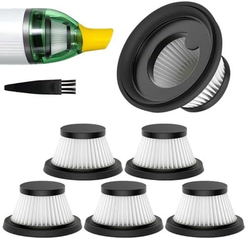 AMUSEGOOD 6 Pack HEPA Filter Replacement Compatible with Cordless Vacuum Cleaner as Seen on TV, Washable and Reusable Handheld Portable Vac Replacement Parts