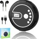 Portable CD Player with Dual Stereo SpeakersRechargeable Discman with Anti-Skip Protection, CD Player for Car and Travel by Rindol