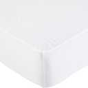 Amazon Basics Waterproof Breathable Mattress Protector, Queen Size, 18 inch Deep, Machine Washable, White