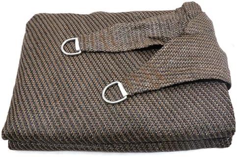 CAKERS Sun Sail Shades Canopy|Outdoor Sunshade Sunscreen Covers|Water Air Permeable Shade Sails Awning for Garden Plants Pergola Lawn Patio,Coffee,Triangle-2x2x2m(6.5x6.5x6.5ft)