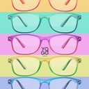 Yogo Vision Blue Light Reading Glasses for Men and Women Two Tone Havana Rectangle Readers Set of 5 (+2.25)