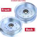 3 x GELASKA 2 Pack GY22172 Idler Pulley with GY20629 Idler Pulley Replaces AUC17621 GY22082 GY20067 GY20110 for John Deere D140 D155 D160 E140 E150 E160 E170 L120 L130 LA145 LA165 S140 S160 S170 Decks