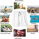 Mens Quick Dry Swim Trunks with Mesh Lining, Summer Surf Long Beach Pants Board Shorts Bathing Suits