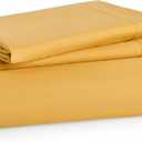 Bedsure Duvet Cover King Size - Soft Double Brushed Bedding Set for Kids & Adults, Zipper Closure, 3 Pieces, Includes 1 Duvet Cover (104"x90") & 2 Pillow Shams, NO Comforter, Golden Yellow