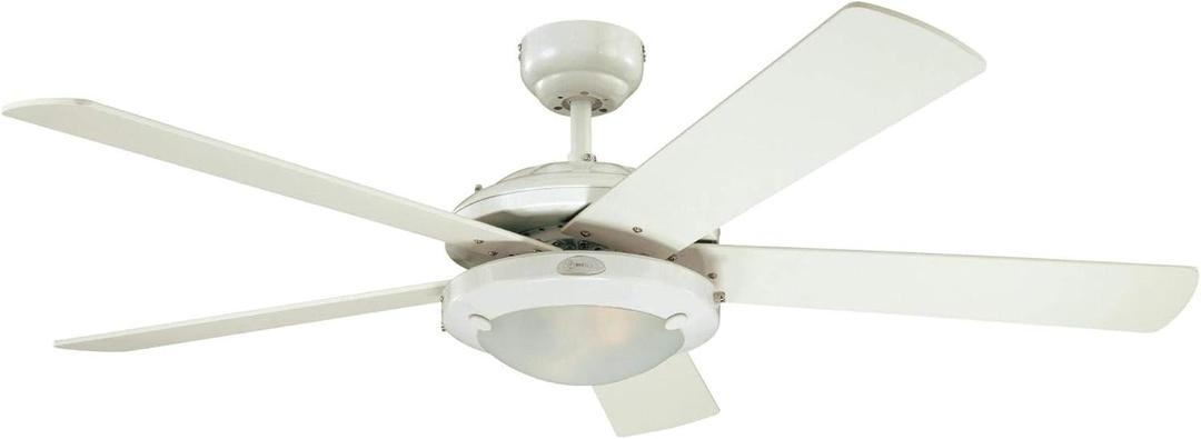 Westinghouse 7233600 Comet Indoor Ceiling Fan with Light, White
