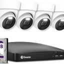Swann 4K Wired DVR Security Camera System, 4 Domes, 8 Channel, 1TB HDD