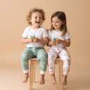 Newborn Jogger Pants with Elastic Cuffs  Stay-On Baby Pants That Dont Ride Up, Soft & Stretchy 3-Pack (Galaxydinostripes)