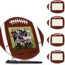 Football Picture Frame 6 x 10 Inch Football Pattern Photo Frames Wooden Photo Frames Display Photos for Tabletop Home Hotel Office Decor for Sports Theme Party Gifts (Football—4 Pcs)