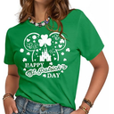 New Disney Logo St. Patrick's Day Vacation Trip Matching T-Shirt, XL