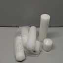 MTLEE 6 Pcs Pillar Candles 3 Set 2 in x 3, 6, 8 Inch Smokeless Dripless Unscented Pillar Candles Long Clean Burning Wax for Wedding Dinner Party Spa Emergency Ceremony Home Decor(White)