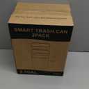 2 Pack 2.7 Gal Bathroom  Can with Lid, Automatic  Can Small Smart Garbage Can Touchless, Slim Motion Sensor Waterproof Plastic  Bins for Bedroom Office Kitchen Toilet (White)