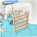 LIOOBO Wooden Thread Spool Rack for Sewing Braiding Craft Embroidery Spool Saver Floss Holder String Holder Thread Organizer Hair Braiding Rack