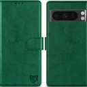 ZZXX for Google Pixel 8 Pro Wallet Case with [RFID Blocking] Card Slot Kickstand Magnetic Closure Leather Flip Fold Protective Phone Case for Pixel 8 Pro Case Wallet(Green-6.7 inch)