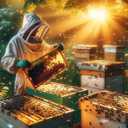 vensovo 10 Pack Bee Frames Deep - Bee Hive Frames and Wax Foundations Black Beehive Frams