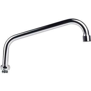 10 Inch Swivel Faucet Spout Replacement Kit for Commercial Kitchen Pre Rinse Faucet, 360 Swing Spouts with 2.2 GPM Aerator Chrome Finish (Connector Size is M25x1.25MM)