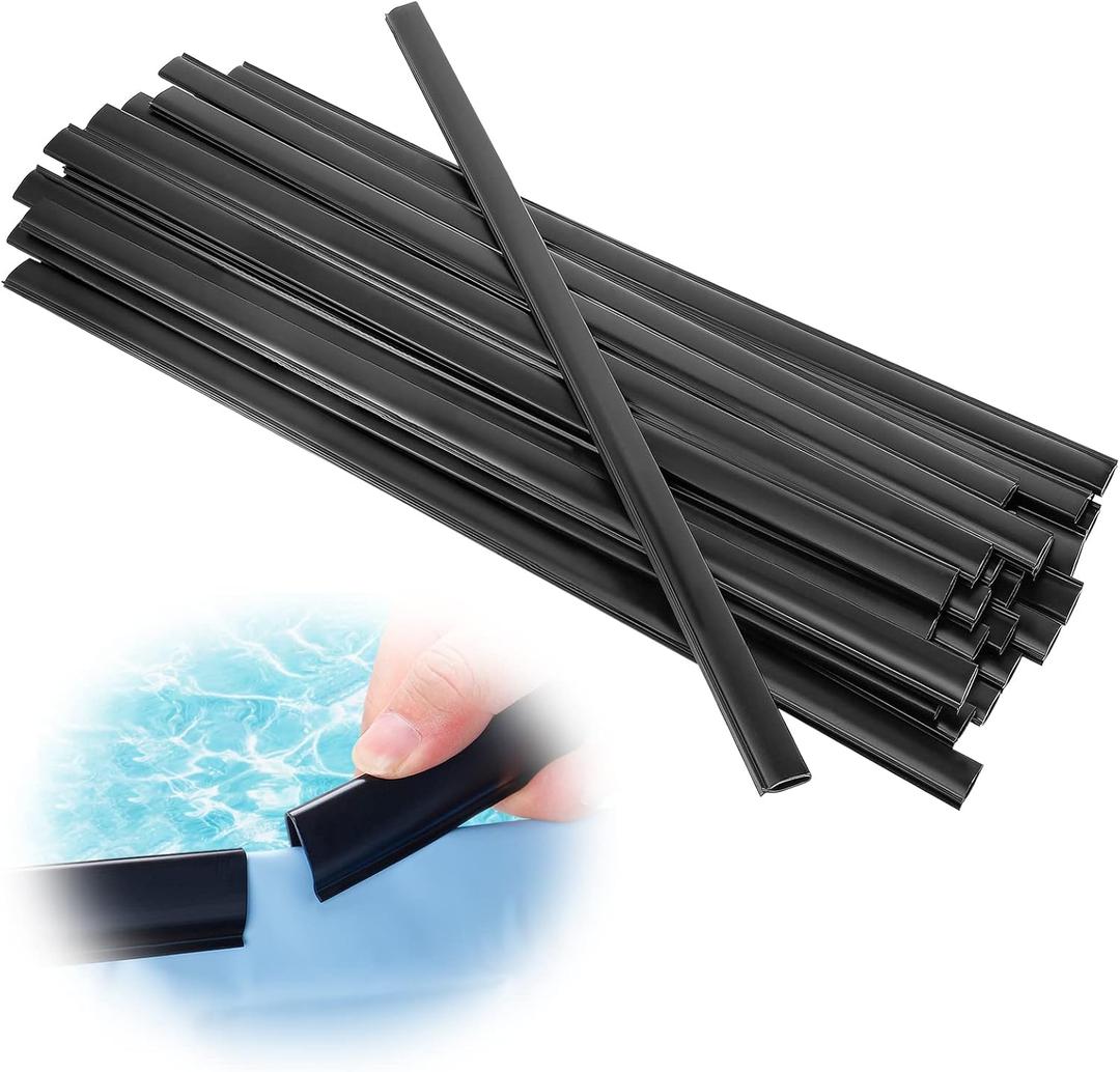 Biggun Coping Strips for Overlap Above Ground Pool Liners- Easy to Install Swimming Pools Liner Lock Clip Replacement for 18ft/21ft Round or 12 * 24ft Oval Pool(Qty 33)