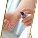 Utopz Vintage Golden Mirror Small Cosmetic Mirror for Girls, Succinct Makeup Vanity Mirror, Make-up Table Mirror, Beautiful Decorative for Office Desk, Bedroom, Dresser, Bath and Decor, 5" x 7
